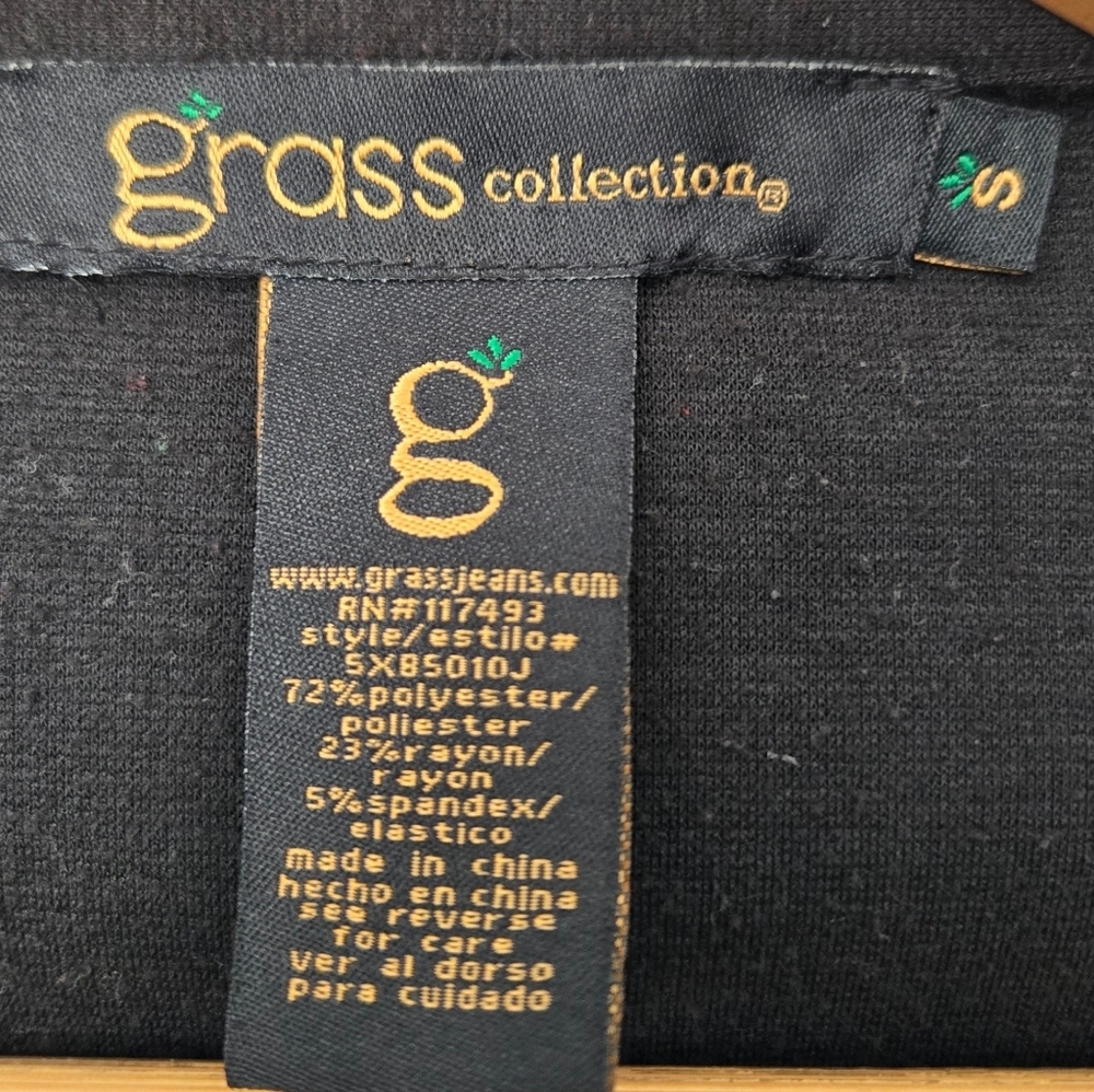 Grass Collection Black Double-Breasted Coat Size Small - Picture 2 of 4